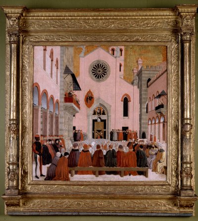 St. Vincent Ferrer Preaching in front of the Church of Sant